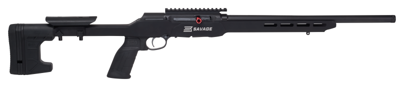 Savage Arms 47248 A22 Precision Full Size 22 LR 10+1 18" Matte Black Heavy Threaded Barrel, Matte Black Picatinny Rail Carbon Steel Receiver, Matte Black MDT ACC Aluminum Chassis, Black Polymer Grip,