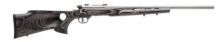 Savage Arms 96972 B.MAG Target Full Size 17 WSM 8+1 22" Matte Stainless Heavy Barrel, Matte Drilled & Tapped Stainless Steel Receiver, Matte Gray Thumbhole Laminate Stock, Right Hand