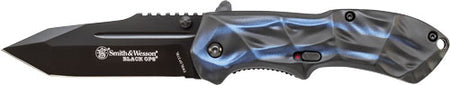 S&W KNIFE BLACK OPS 3RD GEN. BLUE HANDLE TANTO MAGIC ASSIST