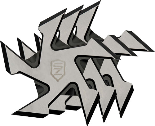 SZCO SIERRA ZULU 4" BUZZSAW THROWING STAR SET 3PACK W/SHTH