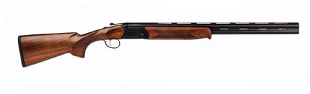 Stevens 22156 555 Compact 410 Gauge Break Open 3" 2rd 24" Black Satin Over/Under Vent Rib Barrel, Satin Black Aluminum Receiver, Fixed Satin Turkish Walnut Stock, Ambidextrous