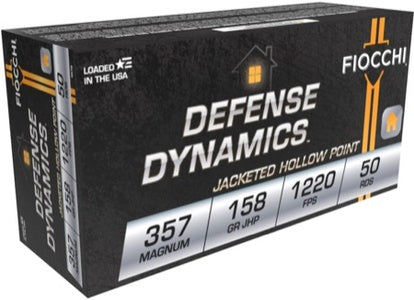 Fiocchi .357 Mag Defense Dynamics 158gr JHP Ammo