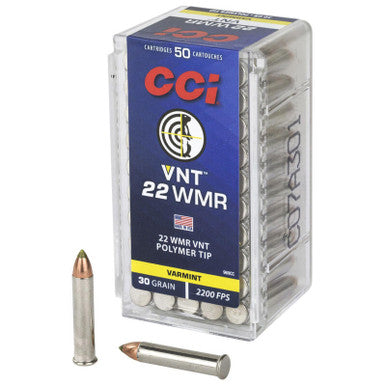 CCI Varmint 22 Mag 30gr Varmint Tipped Rimfire Ammo