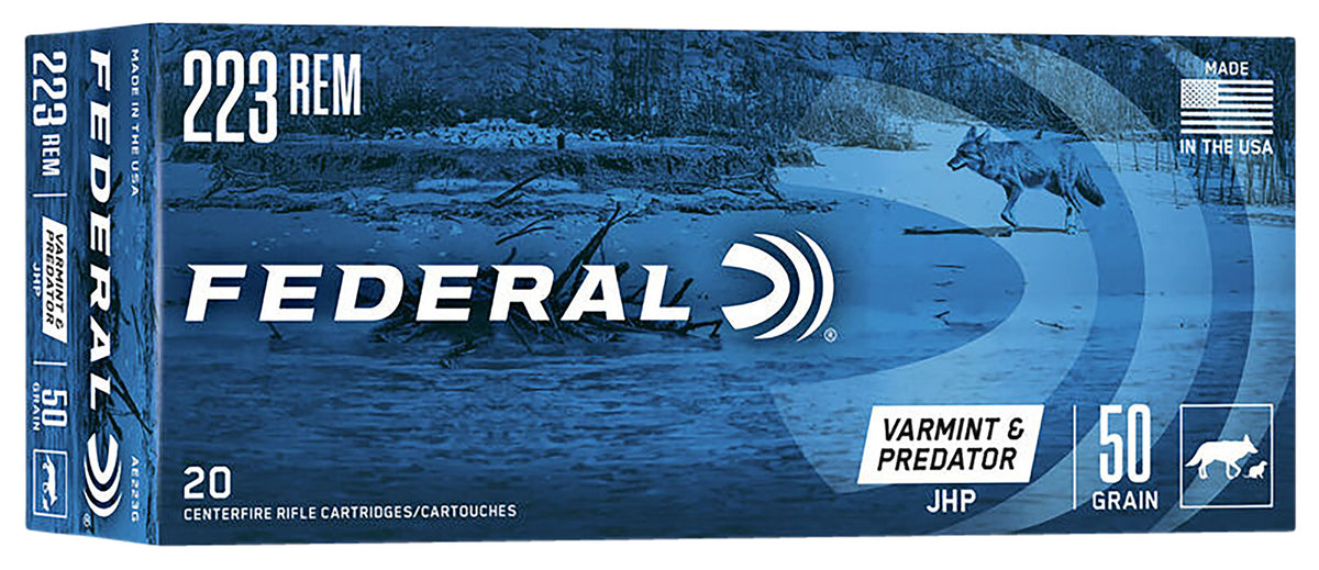 Federal .223 Remington Varmint & Predator 50gr JHP Ammo