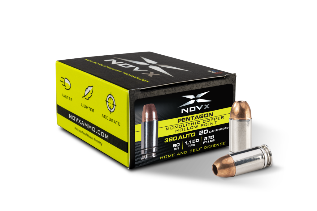 NovX .380 ACP/Auto Pentagon 80gr CSHP Ammo
