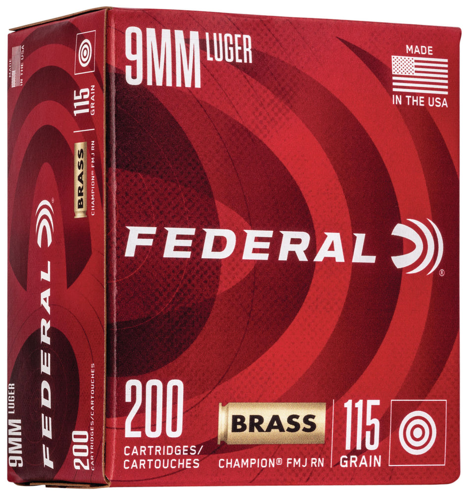 Federal 9mm Champion 115gr FMJ Ammo