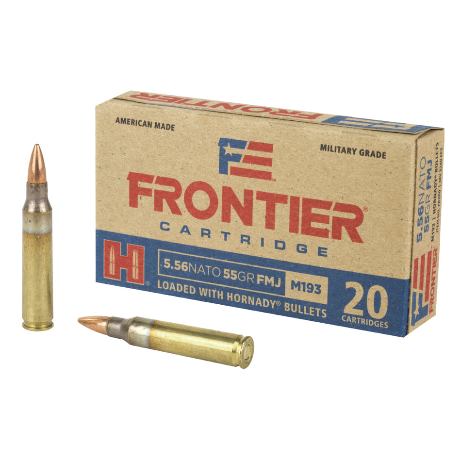 Frontier Cartridge 5.56x45mm NATO M193 55gr FMJ Ammo 3240 FPS
