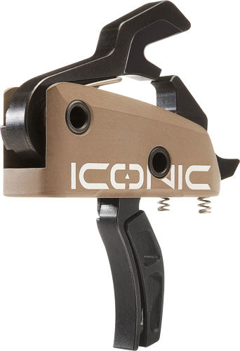 RISE TRIGGER ICONIC FDE 2-STAGE 1-2LB AR-15 W/PINS
