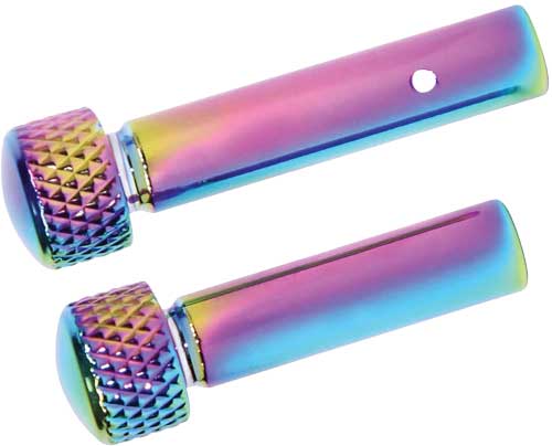 GUNTEC AR15 EXTENDED TAKEDOWN PIN SET RAINBOW PVD COATED!