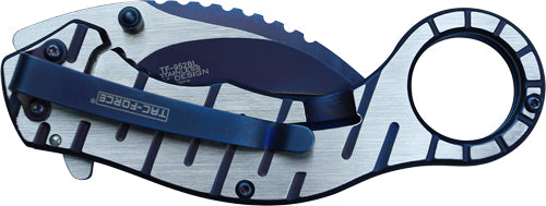 MC TAC-FORCE 2.5" HAWKBILL BLADE FOLDER GREY/BLACK