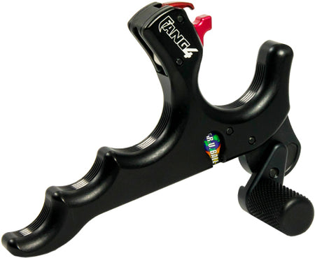 T.R.U. BALL RELEASE FANG 4 HAND HELD 4-FINGER THUMB BLACK