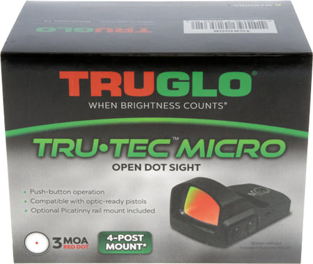 Truglo Tru-Tec Micro TG8100B3 1 x 3 MOA Red Dot