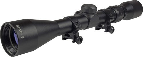 TRUGLO SCOPE BUCKLINE 3-9X40MM BDC BLACK W/WEAVER RINGS