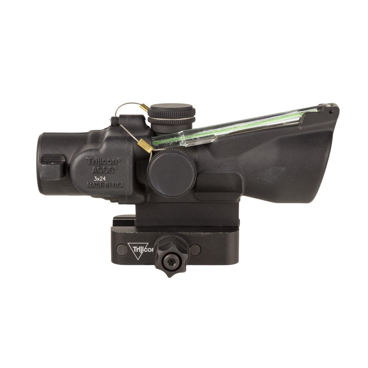 Trijicon ACOG, 3X24mm, Dual Illuminated Green Horseshoe/Dot 223/55 Grain, Includes Q-LOC Mount, Matte Finish, Black TA50-C-400350