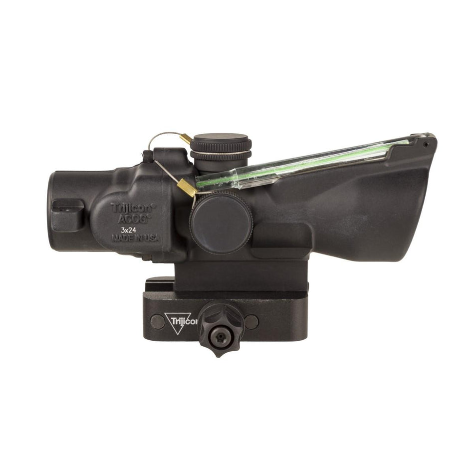 Trijicon ACOG, 3X24mm, Dual Illuminated Green Horseshoe/Dot 223/55 Grain, Includes Q-LOC Mount, Matte Finish, Black TA50-C-400350