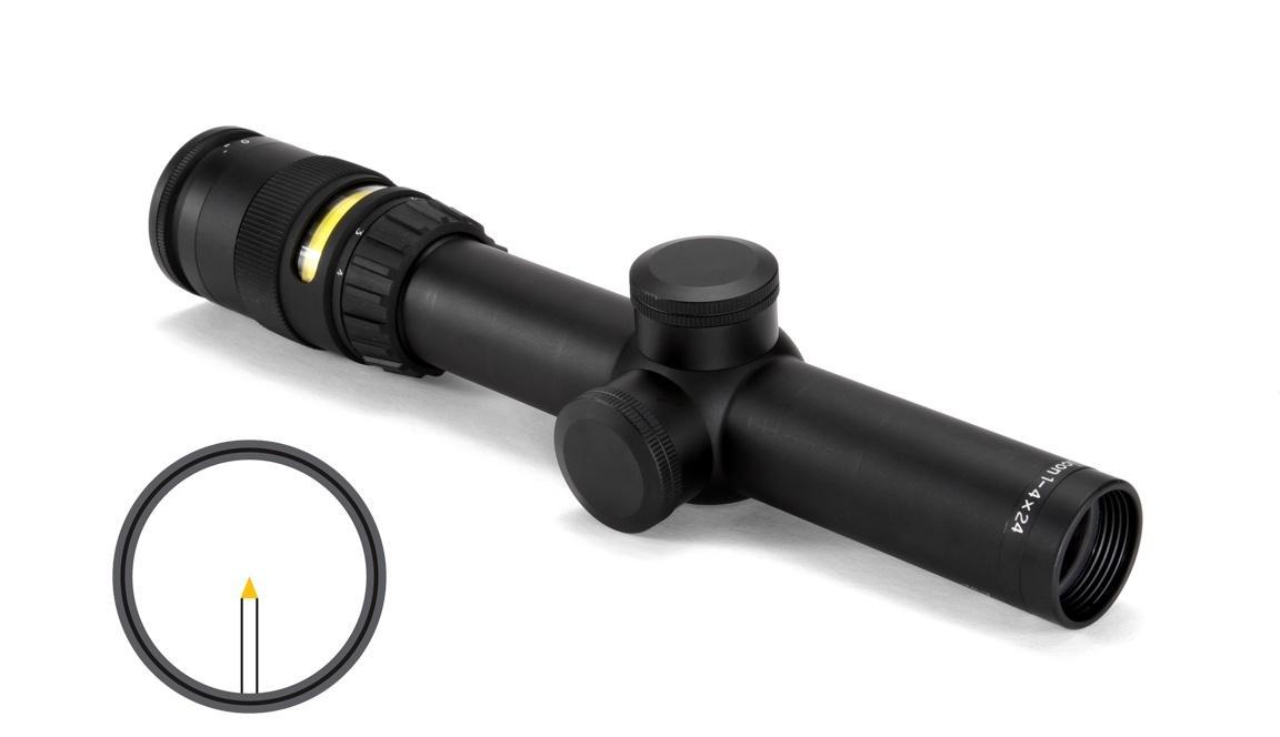 Trijicon AccuPoint 1-4x24mm Amber BAC Triangle Post Rifle Scope