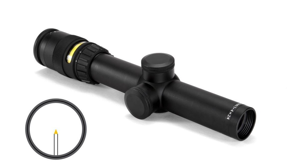Trijicon AccuPoint 1-4x24mm Amber BAC Triangle Post Rifle Scope