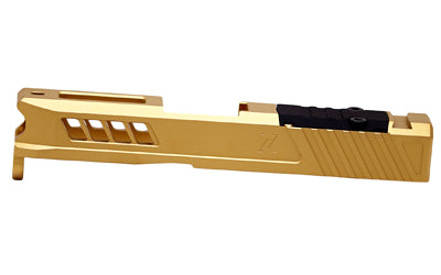 True Precision Axiom Slide, Fits Glock 43/43X, Gold TiN Finish, RMS Optic Cut & Cover Plate TP-G43S-G-RMS