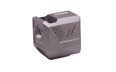 True Precision True-Lock Compensator, Fits Sig P365/X/XL/Macro with 1/2X28 Threaded Barrel, Silver TP-P365MUC-SS
