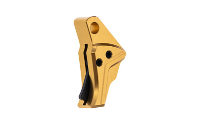 Tyrant CNC Improved Tyrant Trigger System, Trigger Shoe, Fits Glock Gen 3-4, Anodized Finish, Gold Body with Black Safety Blade TD-GTRIG-3-4-GOLD-BLACK