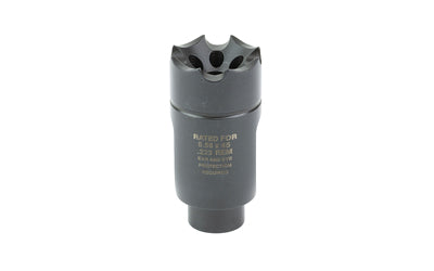 Ultradyne USA ATHENA Linear Compensator, 223 Remington/556NATO, Fits AR-15s with 1/2X28 Threads, Black, 3.8 oz., 416 Stainless Steel, Includes Shrouded Timing Nut UD10660