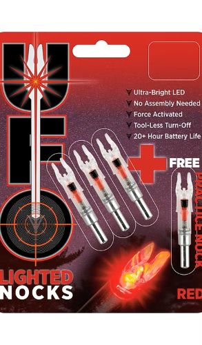 30-06 UFO LIGHTED NOCK RED .300 CROSSBOW 3PK