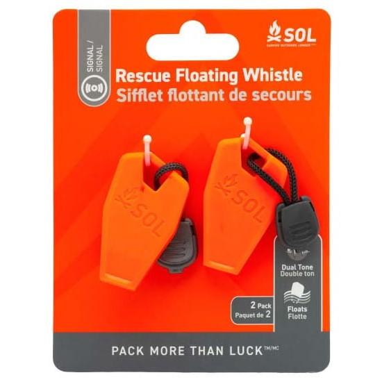 Survive Outdoors Longer Squall Whistle Orange 2/ct