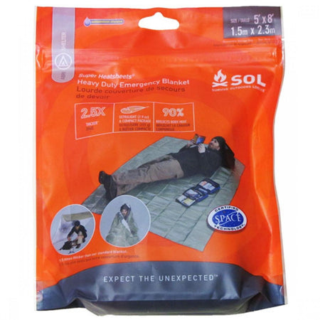 Survive Outdoors Longer Heavy Duty Emergency Blanket OD Green