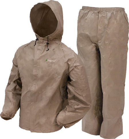 FROGG TOGGS RAIN SUIT MENS ULTRA LITE 2 X-LARGE KHAKI