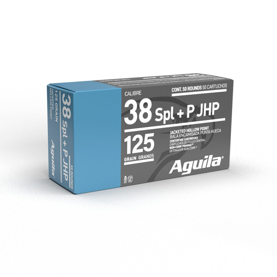 Aguila 38 Special 125 Grain +P Jacketed Hollow Point Ammo