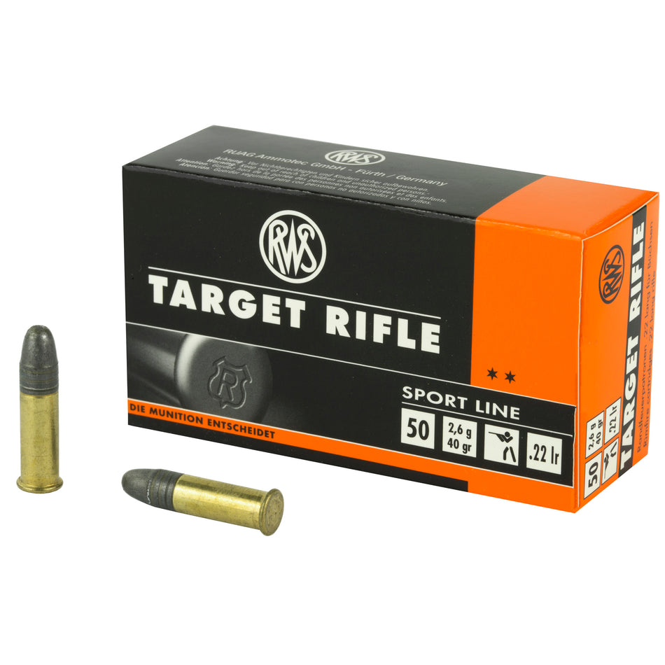 RWS .22 Long Rifle Target Rifle Sport Line 40gr Solid Ammo