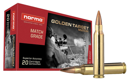 Norma .223 Remington Golden Target 77gr BTHP Ammo