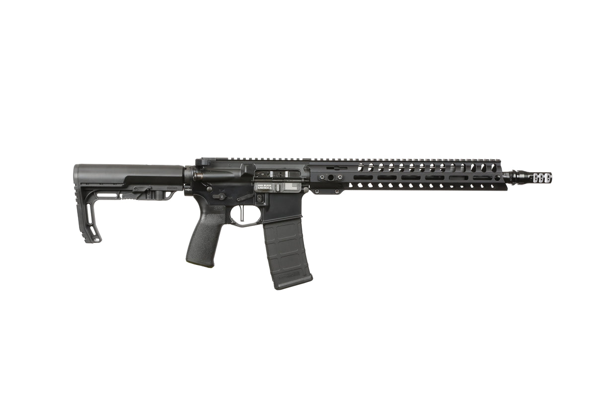 Patriot Ordnance Factory 02045 Minuteman 5.56x45mm NATO 30+1 13.75" Black Steel Threaded Barrel, Black Anodized Aluminum Receiver, 13" Renegade Rail Handguard