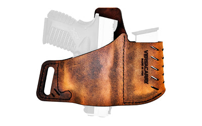 Versacarry Commander Series Water Buffalo Belt Holster, Includes Spare Mag Pouch, Fits Most Double Stacked Semi-Automatic Pistols, Right Hand, Distressed Brown Leather 62101