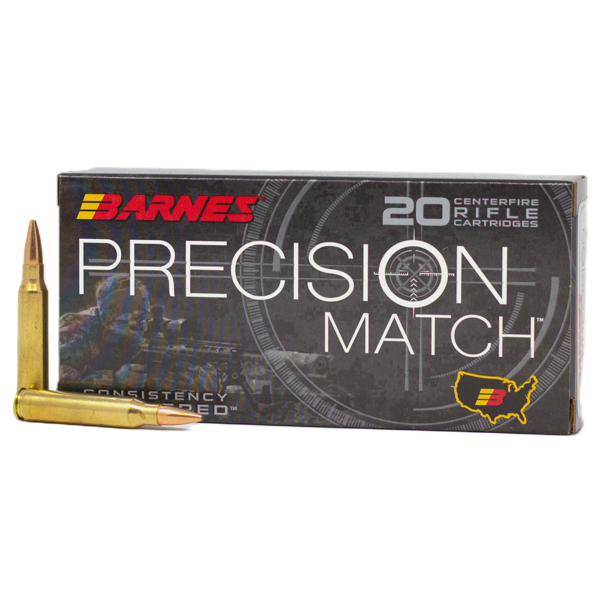 Barnes 5.56x45mm NATO Precision Match 85gr OTM Ammo 2675 FPS