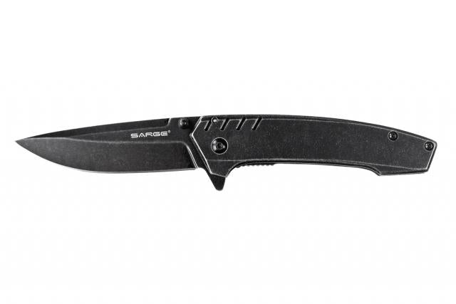 Sarge Knives Stone - Stonewash Frame Lock Folder