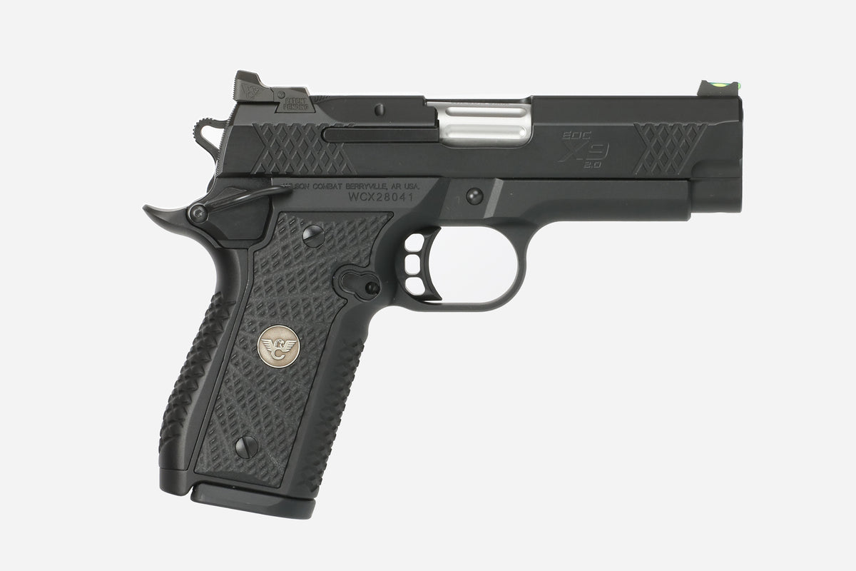 Wilson Combat 2EDCXCP9A EDC X9 2.0 9mm Luger 15+1 4" Stainless Fluted Barrel, Armor-Tuff Stainless Steel Tri-Top Cut Slide, Combat-Tuff Aluminum Frame w/Beavertail, Black Polymer Grip