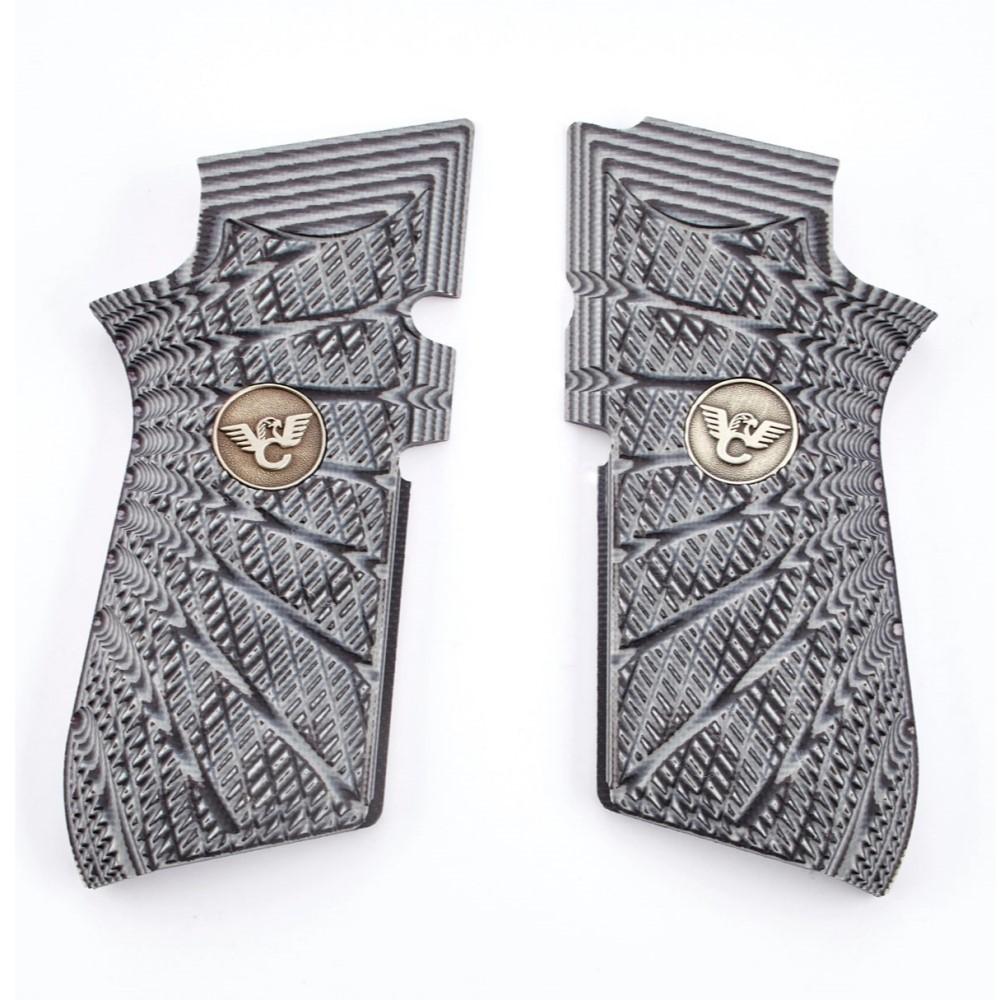 Wilson Combat EDC X9 Handgun Grips Aggressive Starburst Grey/Black