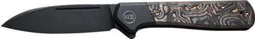 WE KNIFE SOOTHSAYER 3.48" BLACK TITANIUM/BLACK STONEWASH