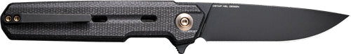 WE KNIFE NAVO 3.25" BLACK CANVAS MICARTA STONEWASH