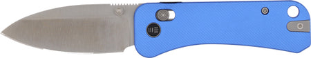 WE KNIFE BANTER 2 2.87" BLUE ALUMINUM/SATIN CROSSBAR LOCK