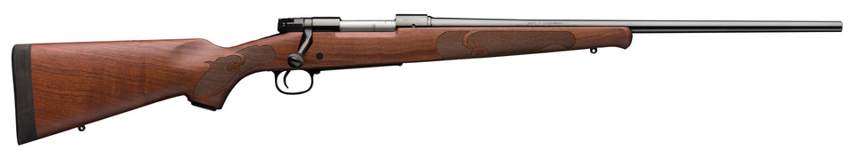 Winchester Guns 535200226 Model 70 Featherweight 270 Win 5+1 Cap 22" Brushed Polish Blued Rec/Barrel Satin Walnut Fixed with Feather Checkering Stock Right Hand with MOA Trigger System (Full Size)