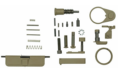 WMD Guns Accent Kit, Flat Dark Earth Finish, Includes Ejection Port Cover Door, Forward Assist, Safety Selector, Castle Nut, Receiver End Plate, Bolt Catch, Mag Lever, Mag Button, Pivot Pin, Takedown Pin, Trigger Guard, Buffer Retainer