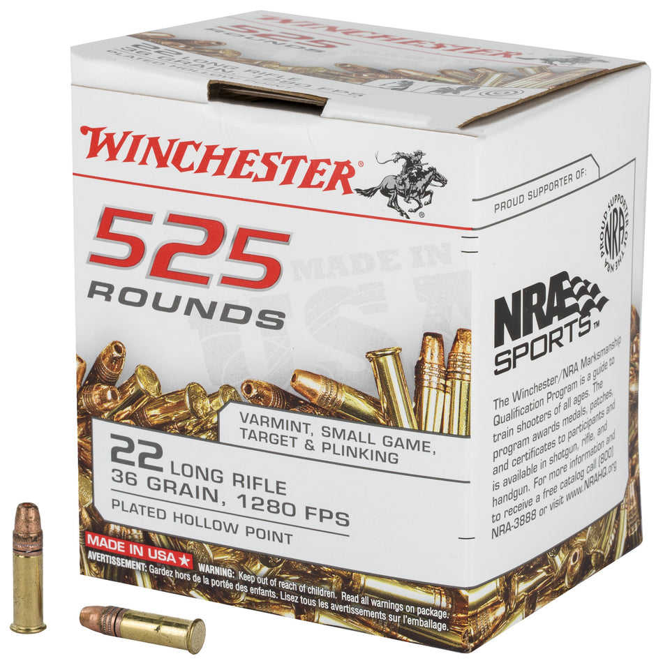 Winchester .22 Long Rifle 36gr CPHP Ammo