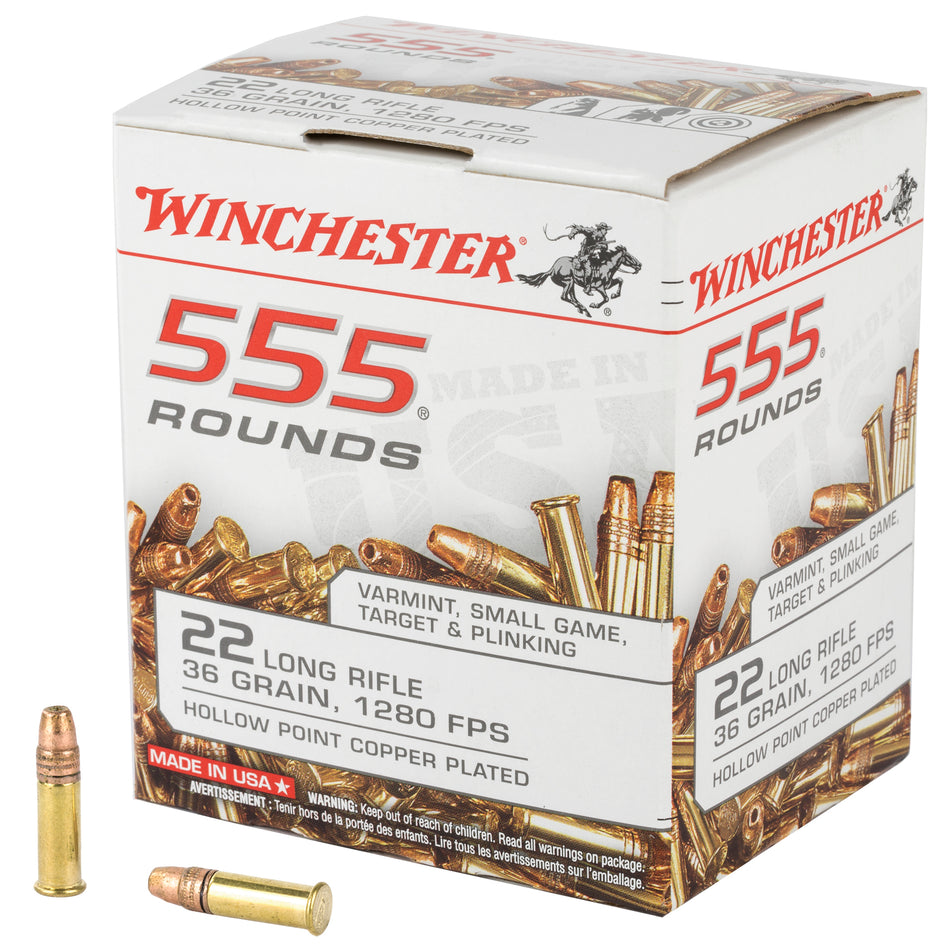 Winchester .22 Long Rifle USA 36gr CPHP Ammo