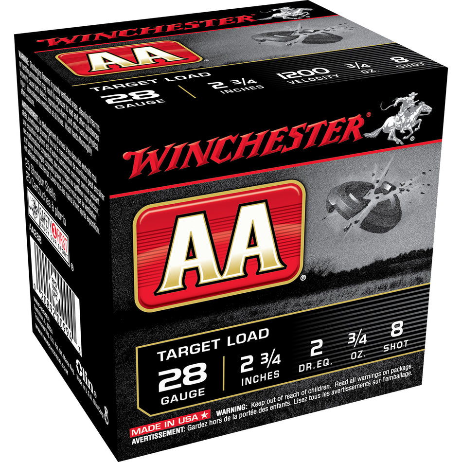 Winchester AA Target 28 Gauge 2 3/4" 3/4 oz #8 Shot