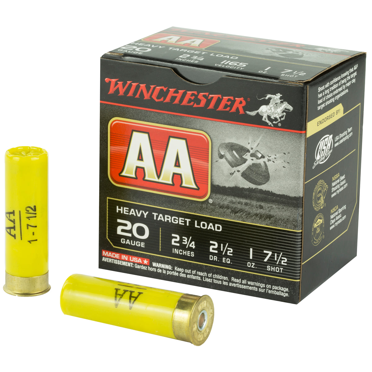 Winchester AA Heavy Target Load 20 Gauge 2.75'' 1 oz #7.5 Shot