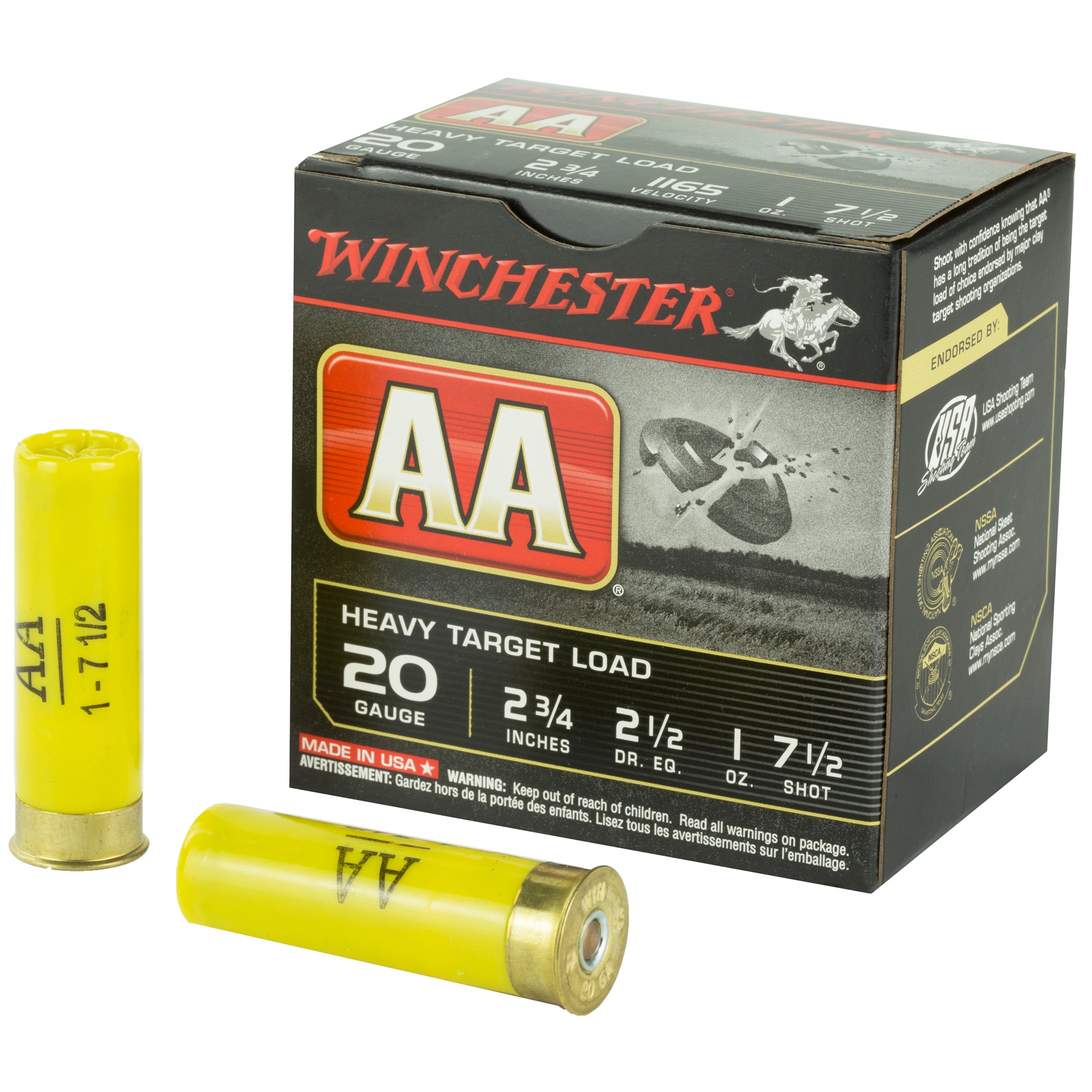 Winchester AA Heavy Target Load 20 Gauge 2.75'' 1 oz #7.5 Shot