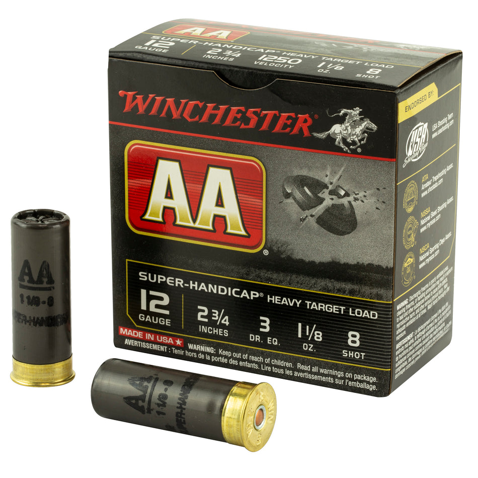 Winchester AA Super-Handicap Heavy Target 12 Gauge 2 3/4" 1 1/8 oz #8 Shot