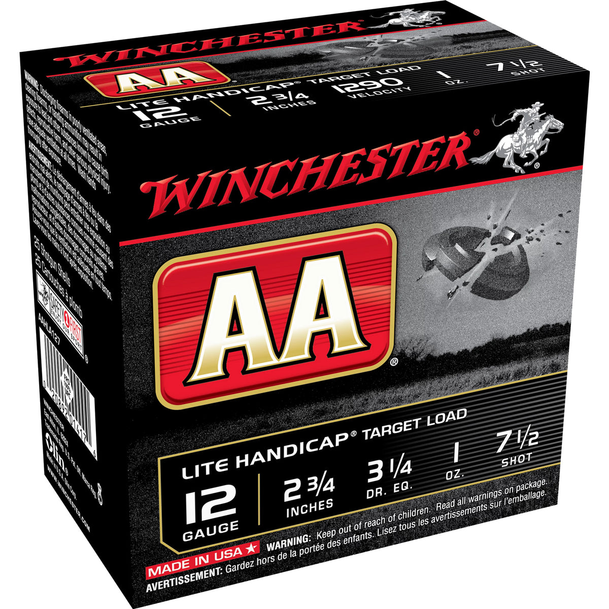 Winchester AA Lite Handicap Target 12 Gauge 2 3/4" 1 oz #7.5 Shot